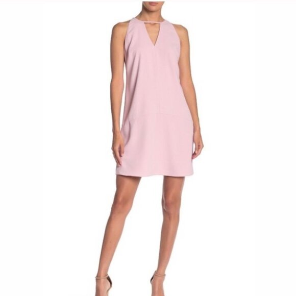 NWT Pink Sam  Edelman keyhole neck shift mini dress size 4 - Picture 1 of 15